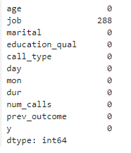 how many unknown values in job variable